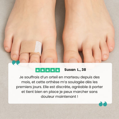 Strap Correcteur Orteil en Griffe – Orthèse Réglable pour Soulager la Douleur et Redresser les Orteils Déformés