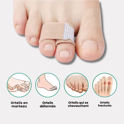 Strap Correcteur Orteil en Griffe – Orthèse Réglable pour Soulager la Douleur et Redresser les Orteils Déformés