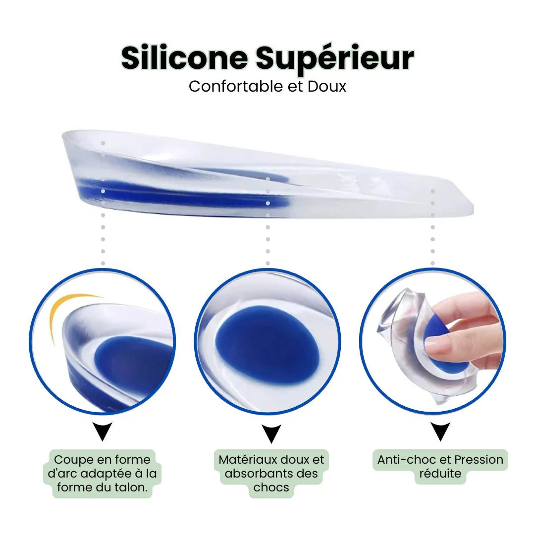 Talonnette en Silicone Confort Plus – Absorption des Chocs & Protection du Talon au Quotidien